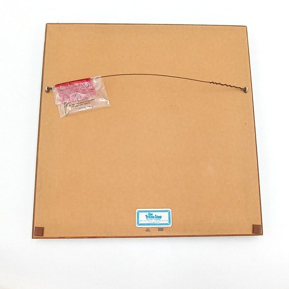 Prim School Room Framed Cross Stitch Art Americana USA Flag Desk Grandmacore Wal - Picture 4 of 11